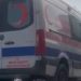 Belediyeye ait ambulansa içinde hasta varken haciz geldi