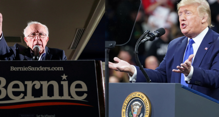 Trump: İnsanlar Bernie’nin verdiği mesajı seviyor, o nedenle de öne çıkıyor